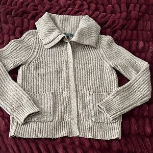 Ralph Lauren Cream Ribbed Cardigan